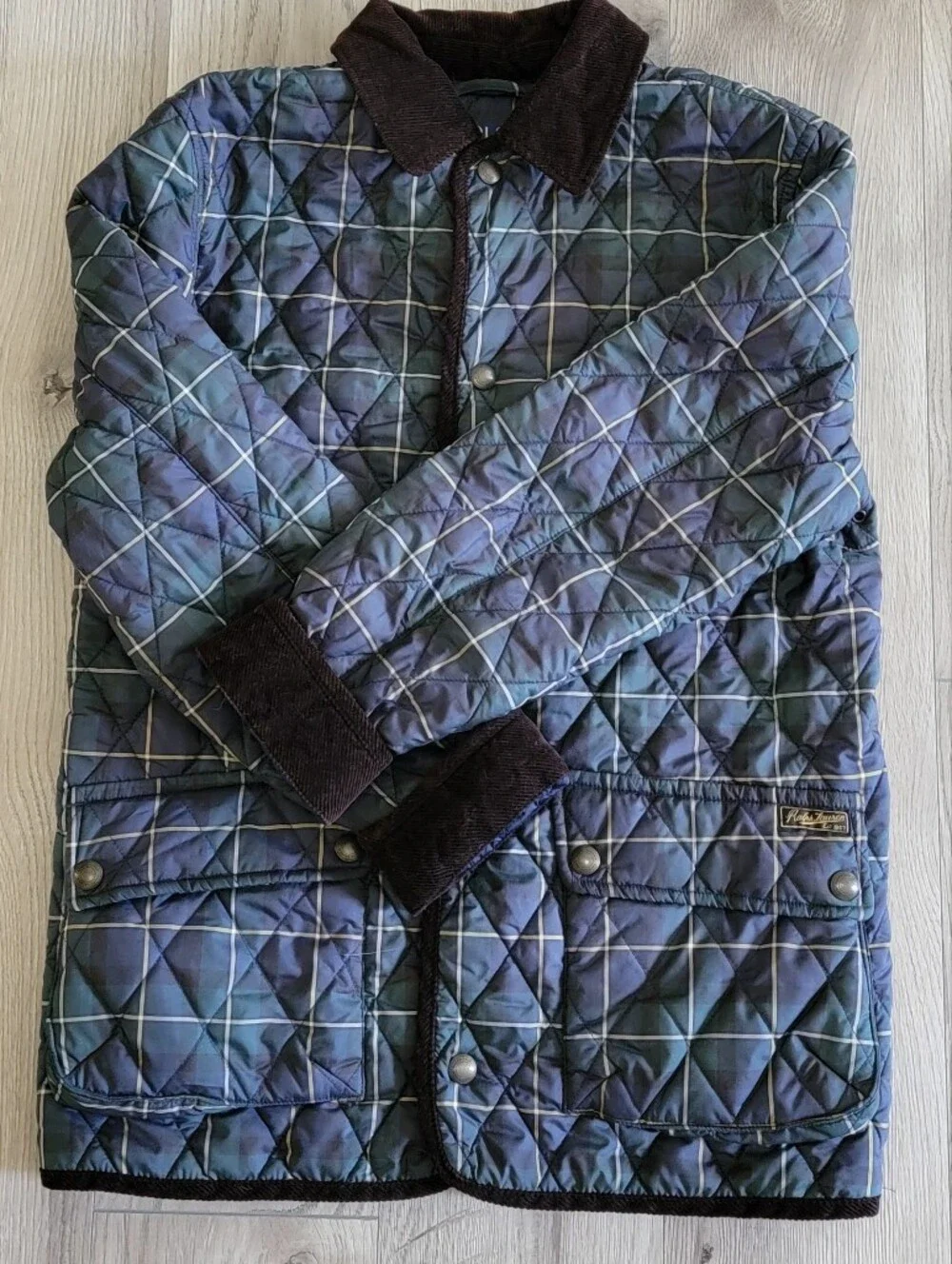 Kids Polo Ralph Lauren Quilted Plaid Jacket Tartan Plaid Sz L 14/16 Boys Girls